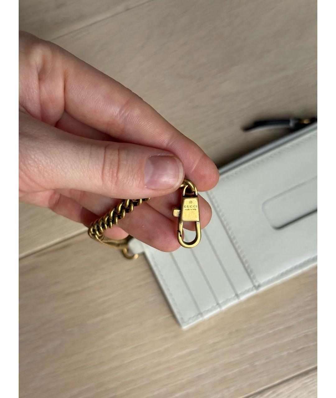 GUCCI Белый кожаный кардхолдер, фото 5