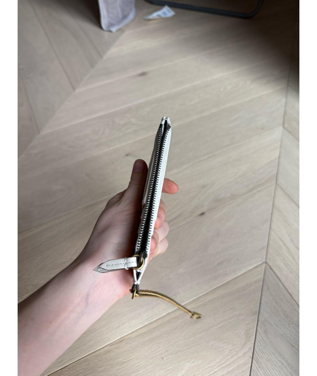 GUCCI Белый кожаный кардхолдер, фото 4