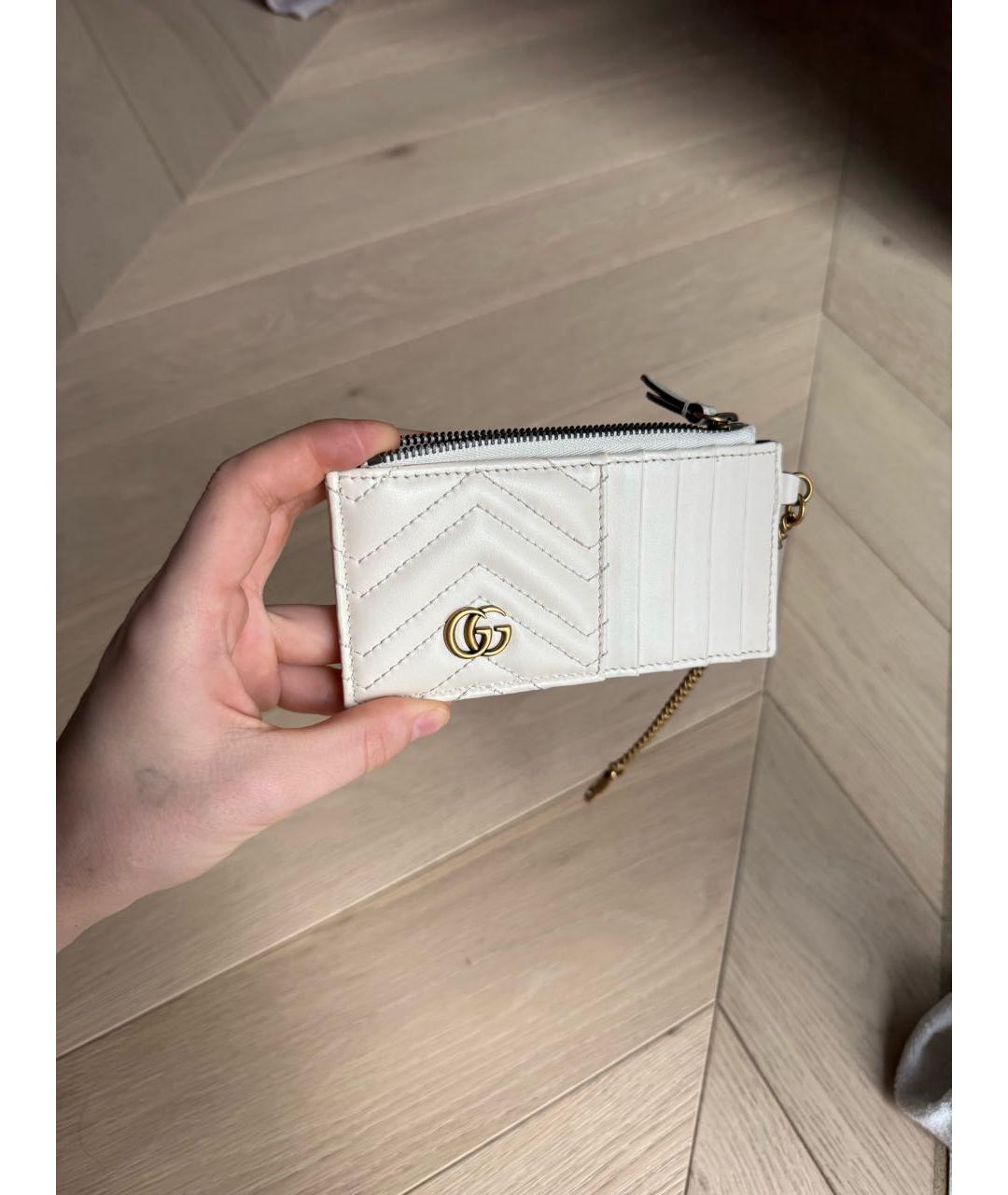 GUCCI Белый кожаный кардхолдер, фото 2