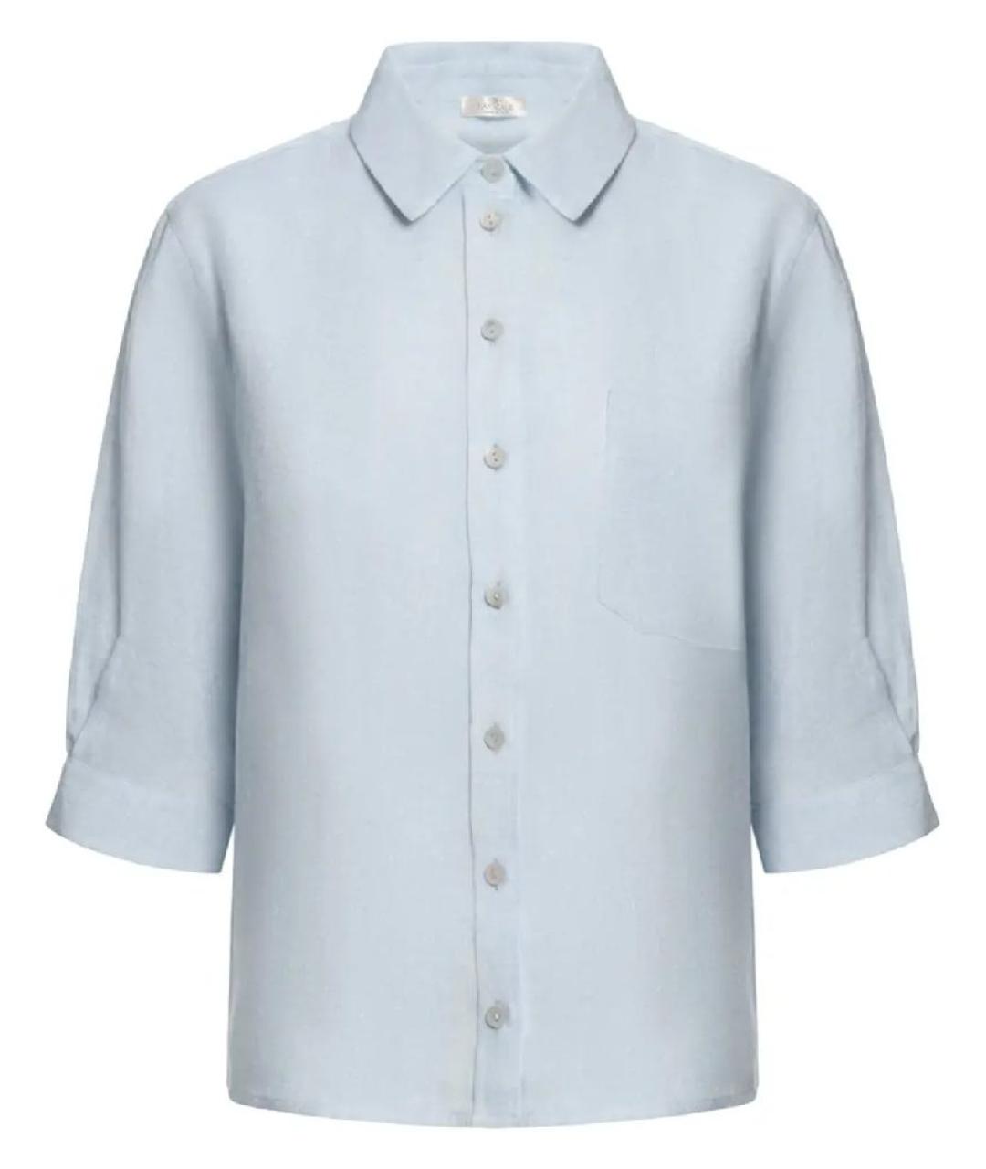 PANICALE Голубой льняной костюм с брюками, фото 6