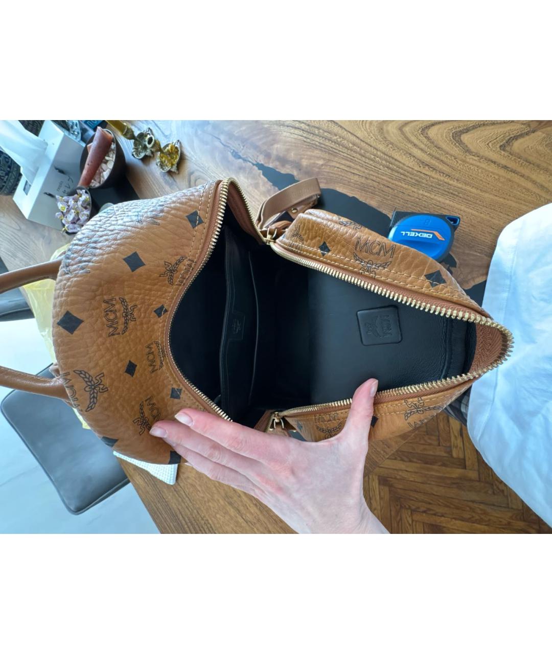 MCM Коричневый рюкзак, фото 4