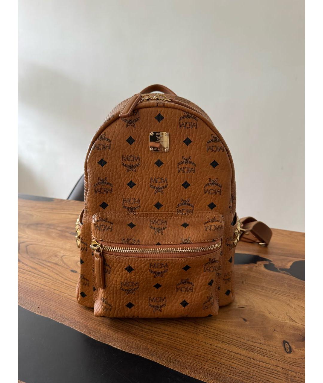 MCM Коричневый рюкзак, фото 5