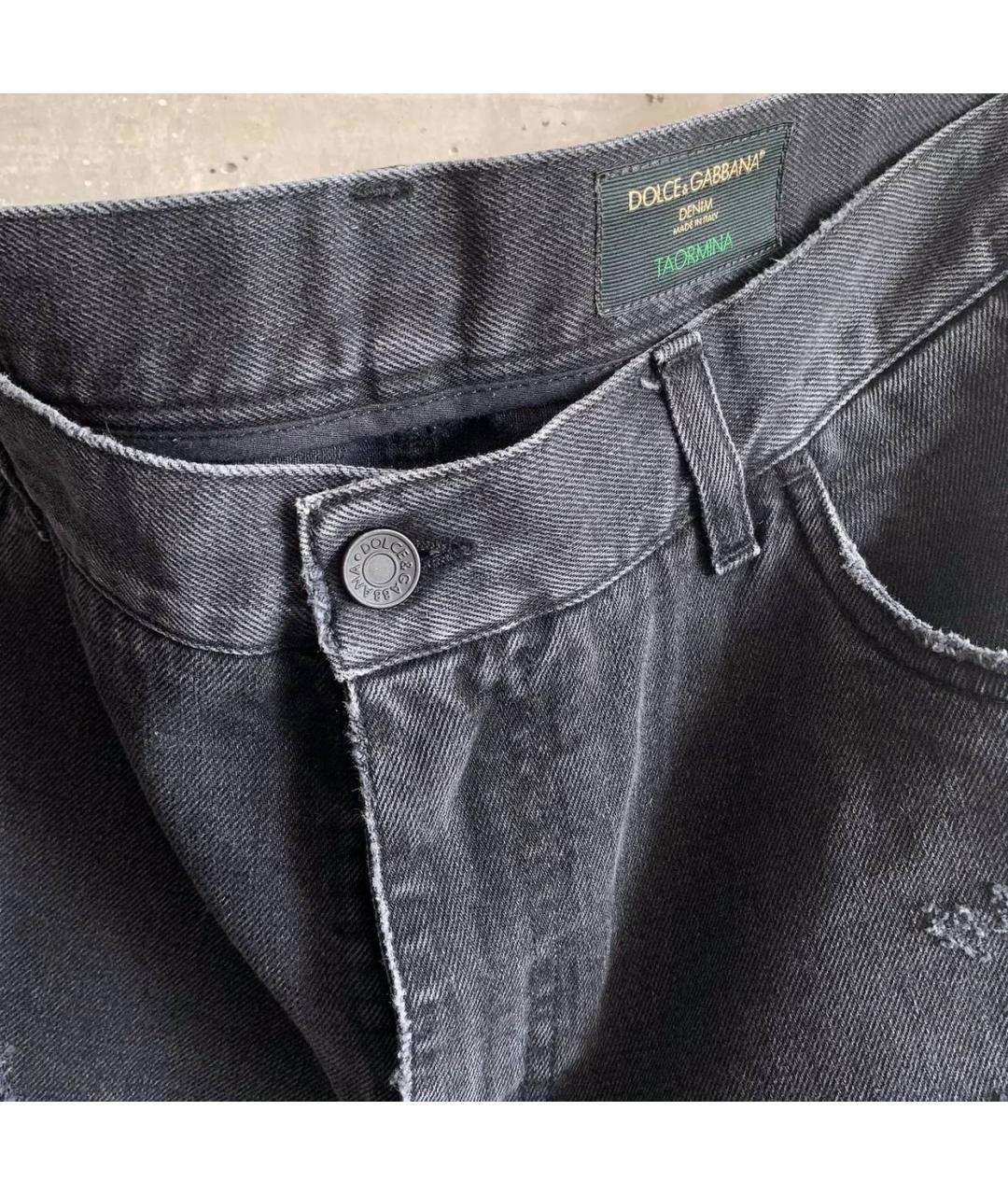 DOLCE&GABBANA Серые хлопковые джинсы скинни, фото 6
