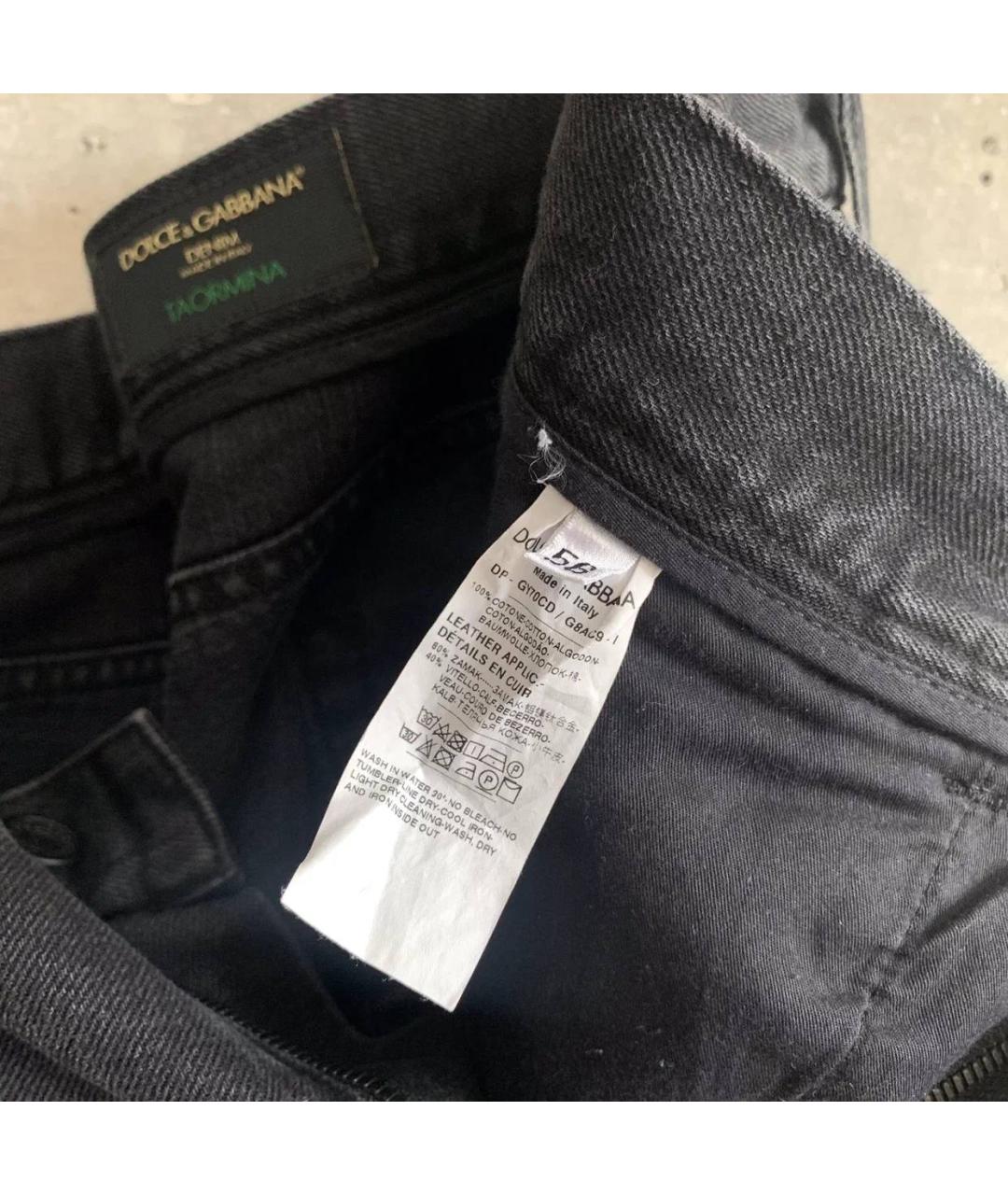 DOLCE&GABBANA Серые хлопковые джинсы скинни, фото 4
