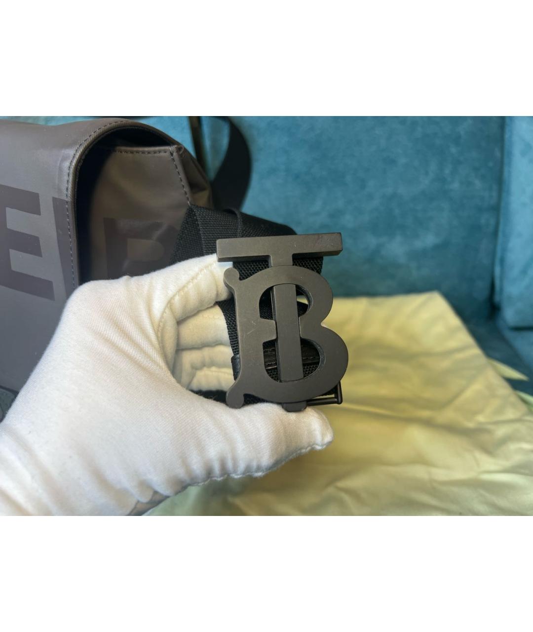 BURBERRY Серая сумка через плечо, фото 4