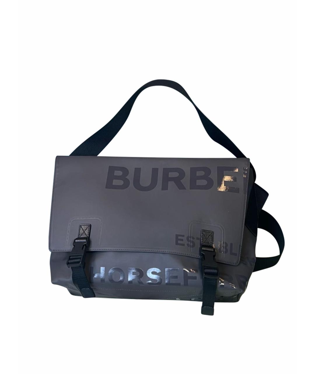 BURBERRY Серая сумка через плечо, фото 1