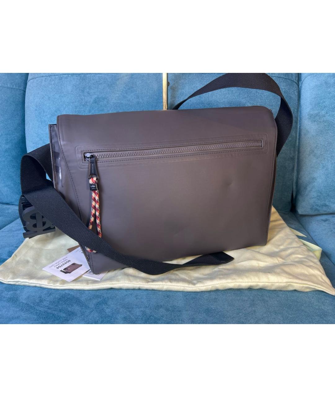 BURBERRY Серая сумка через плечо, фото 5