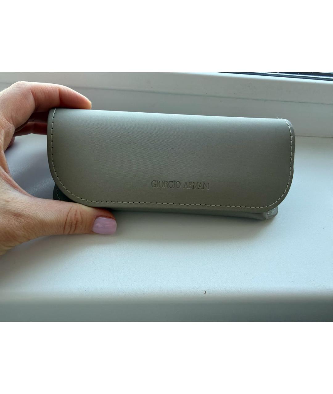 GIORGIO ARMANI Серые металлические солнцезащитные очки, фото 3