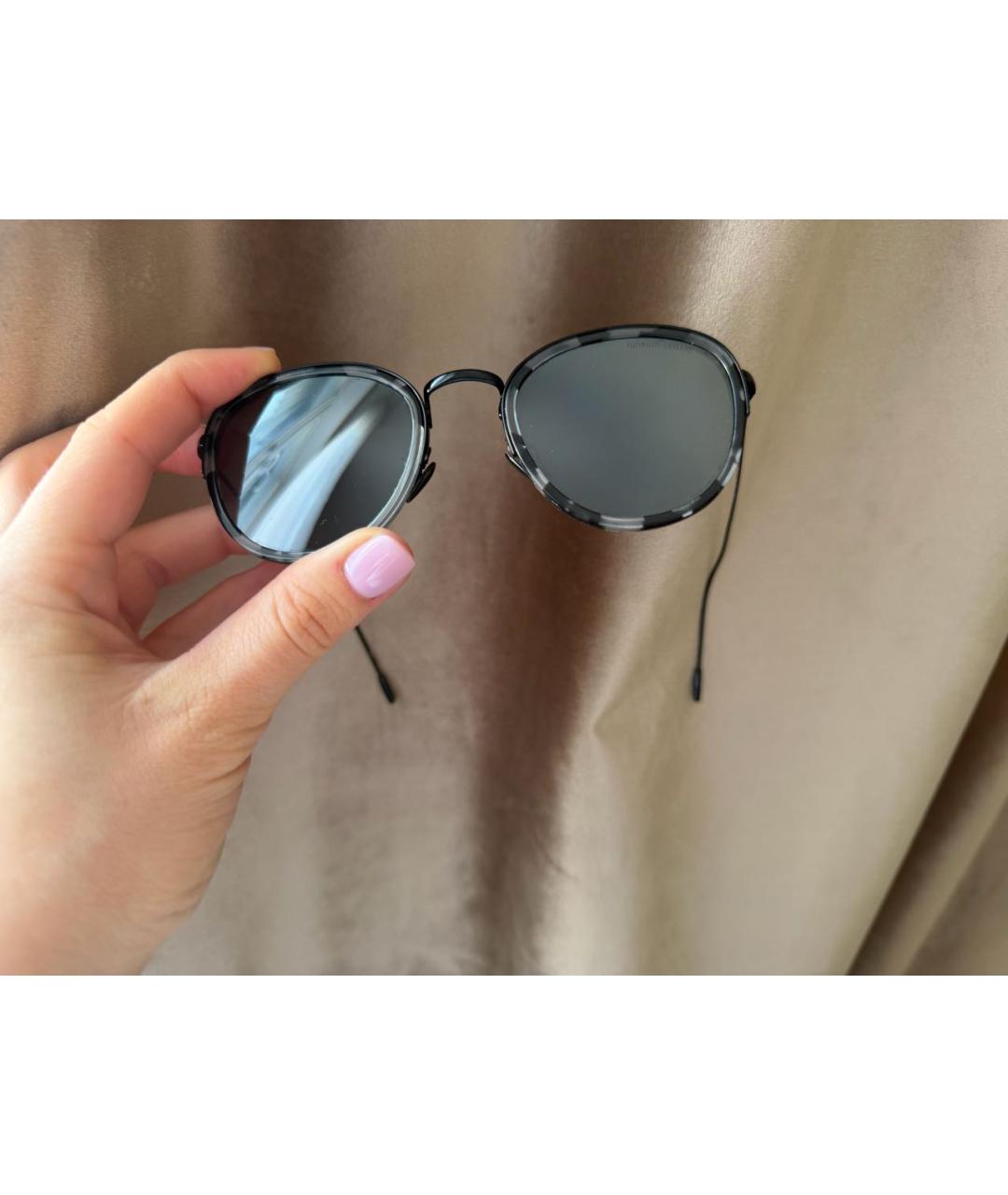 GIORGIO ARMANI Серые металлические солнцезащитные очки, фото 2