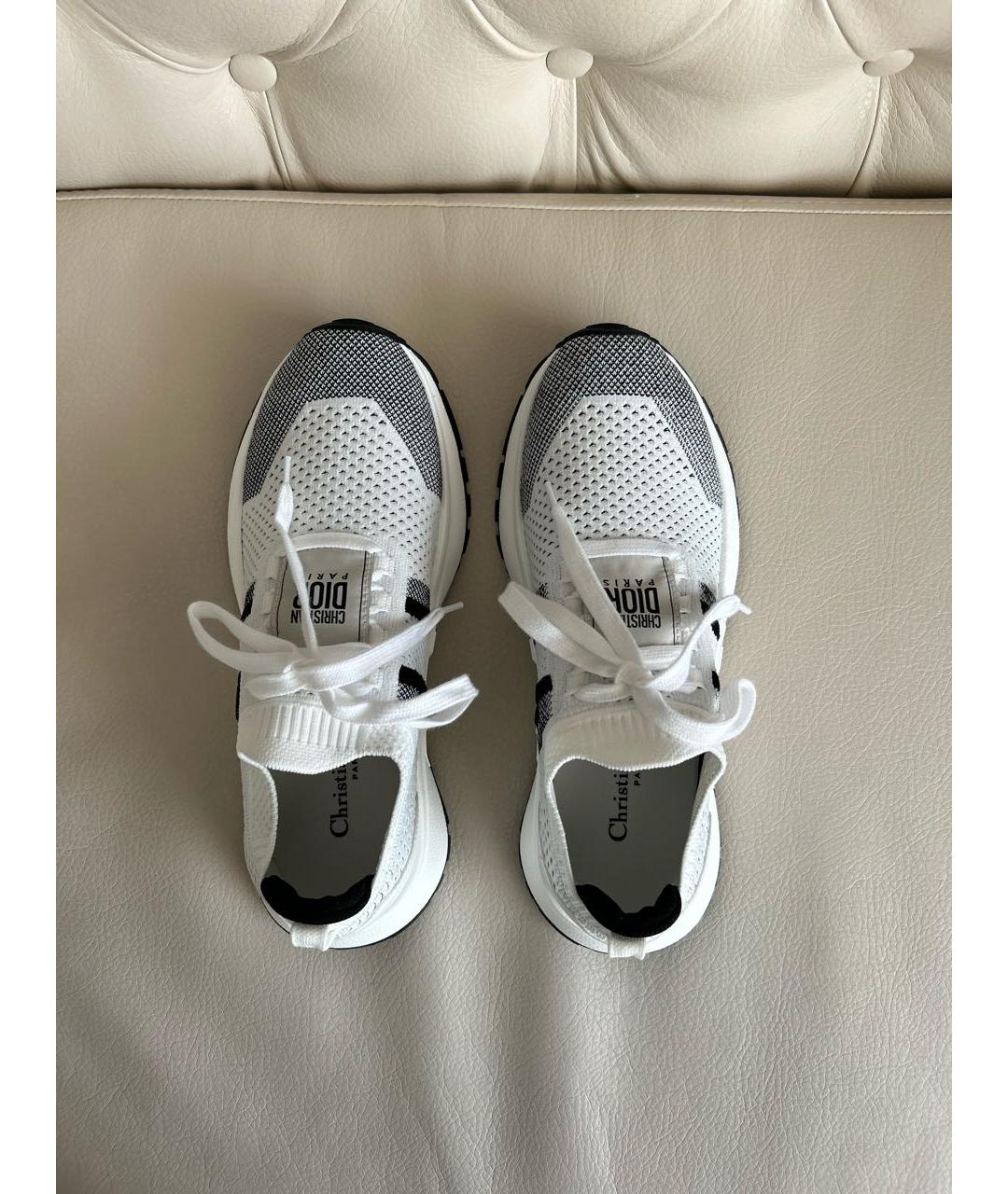 CHRISTIAN DIOR Белые текстильные кроссовки, фото 3