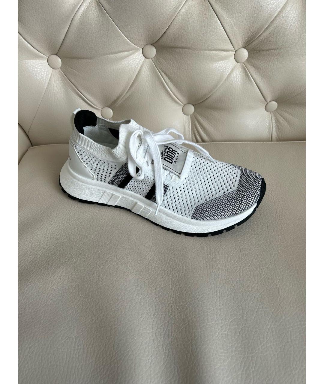 CHRISTIAN DIOR Белые текстильные кроссовки, фото 9