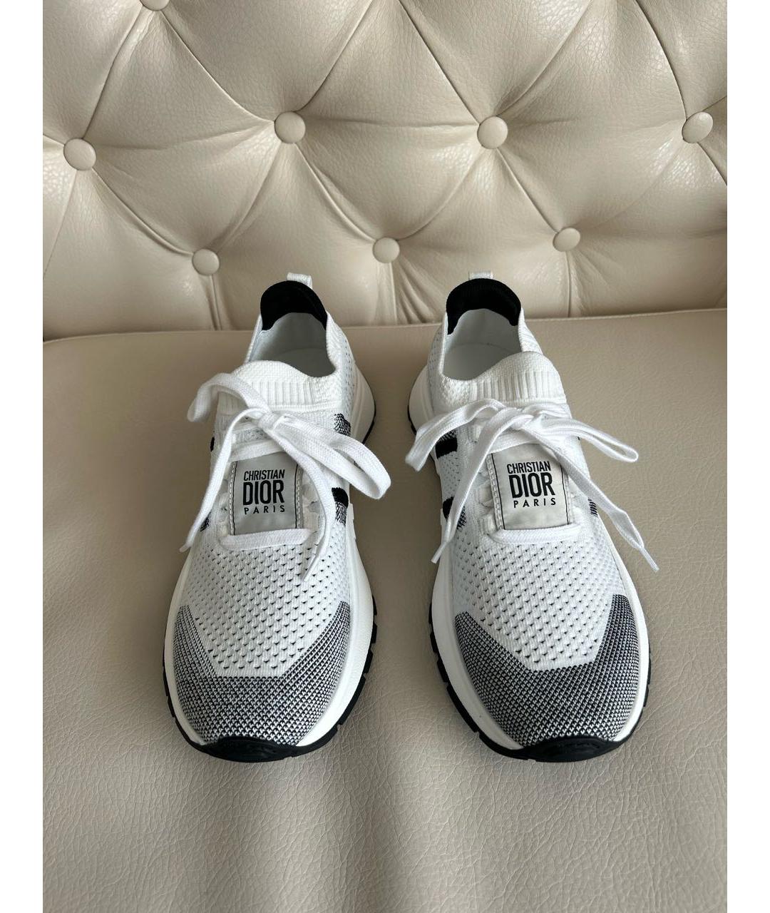 CHRISTIAN DIOR Белые текстильные кроссовки, фото 2