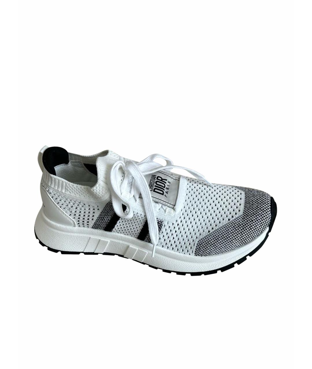 CHRISTIAN DIOR Белые текстильные кроссовки, фото 1