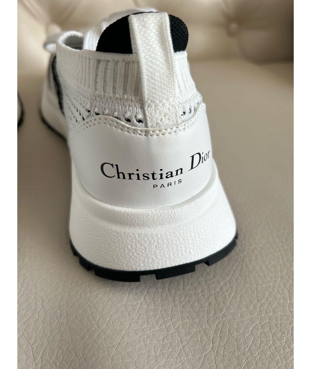 CHRISTIAN DIOR Белые текстильные кроссовки, фото 6