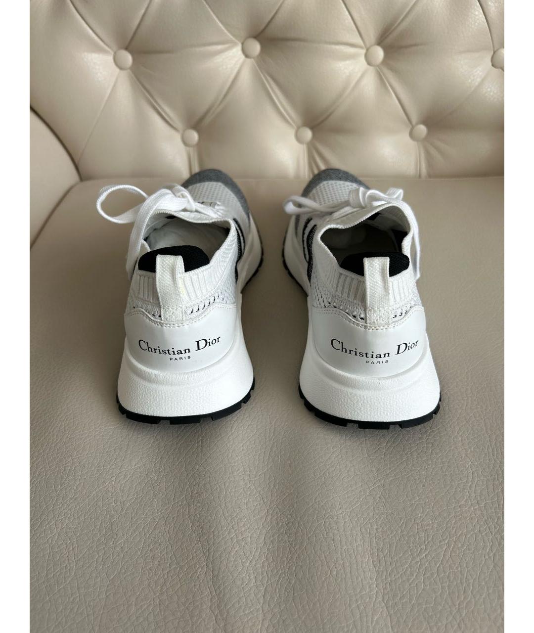 CHRISTIAN DIOR Белые текстильные кроссовки, фото 4