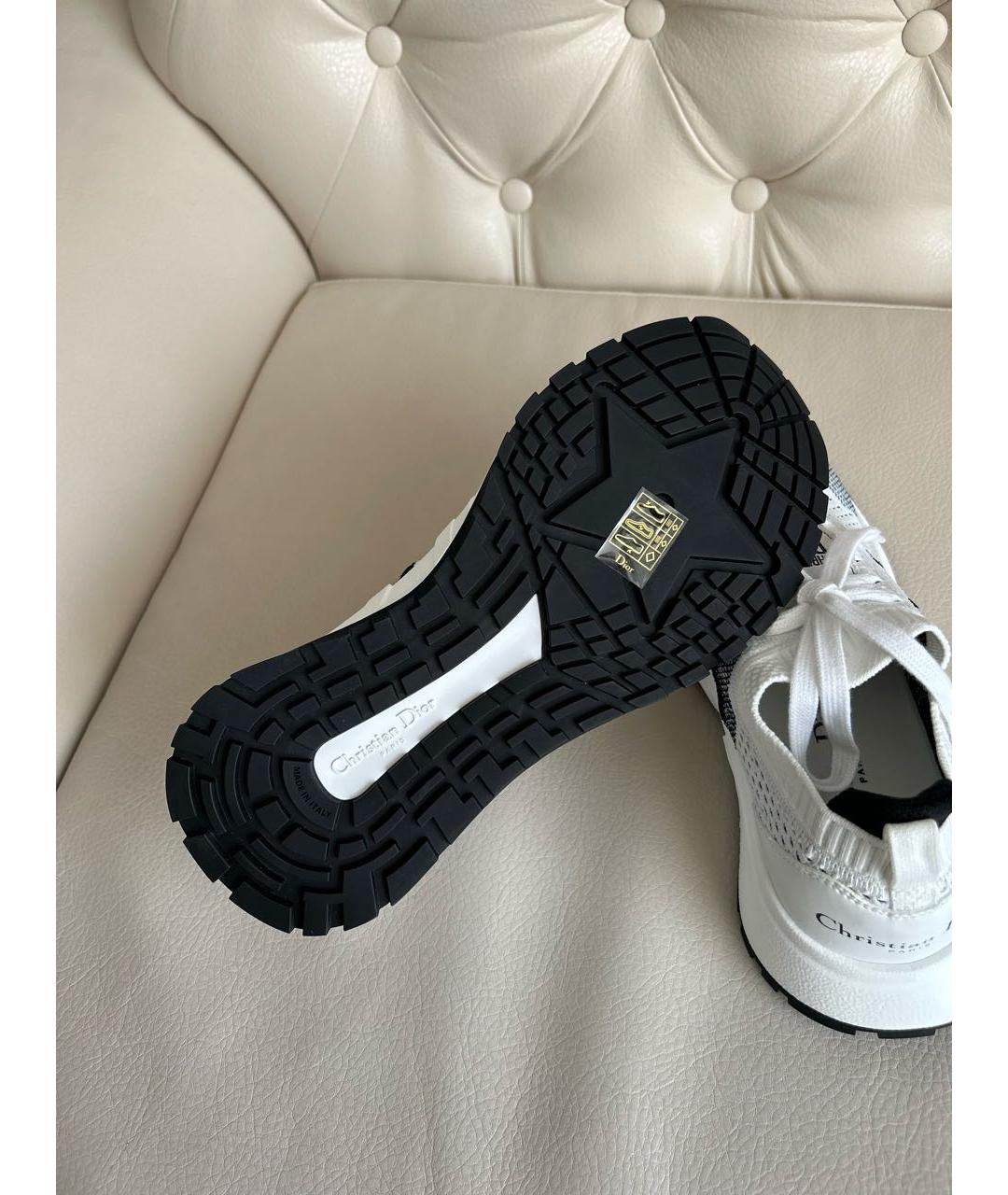 CHRISTIAN DIOR Белые текстильные кроссовки, фото 5