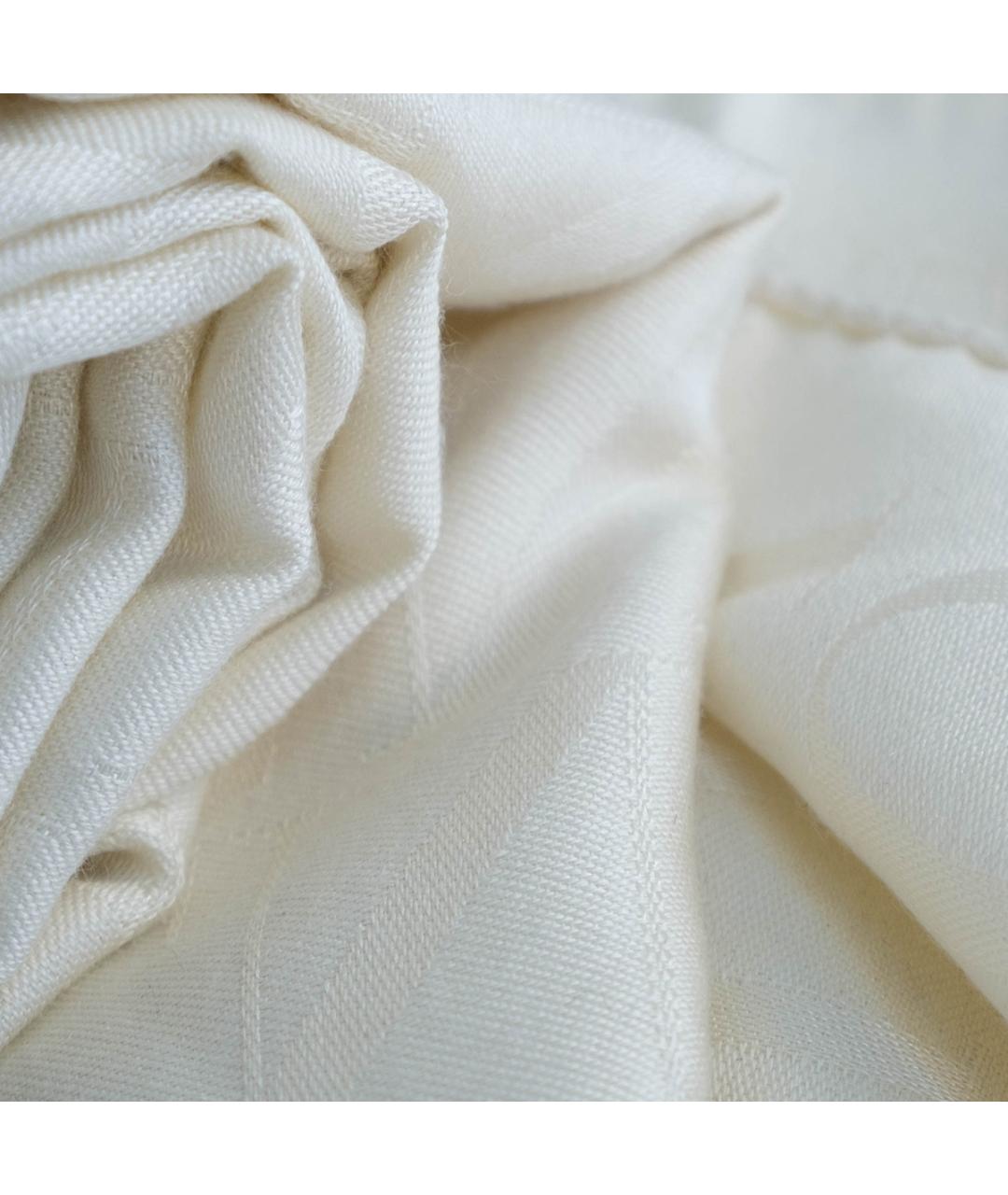 VALENTINO Белый шелковый шарф, фото 4