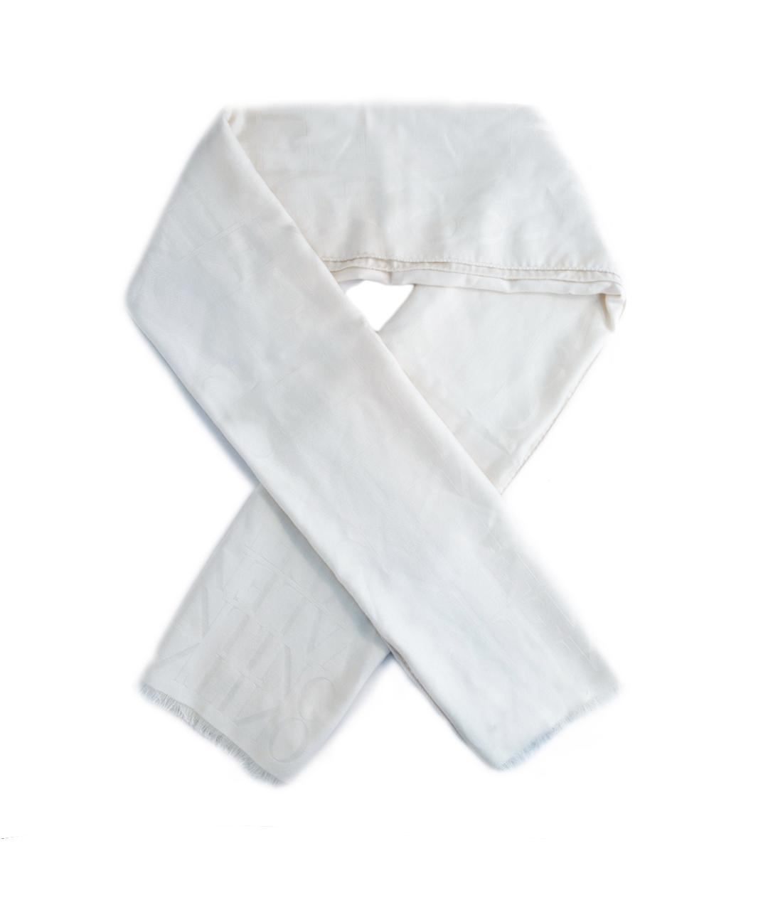 VALENTINO Белый шелковый шарф, фото 5