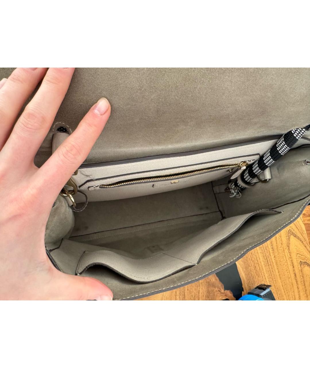 ANYA HINDMARCH Бежевая кожаная сумка тоут, фото 4