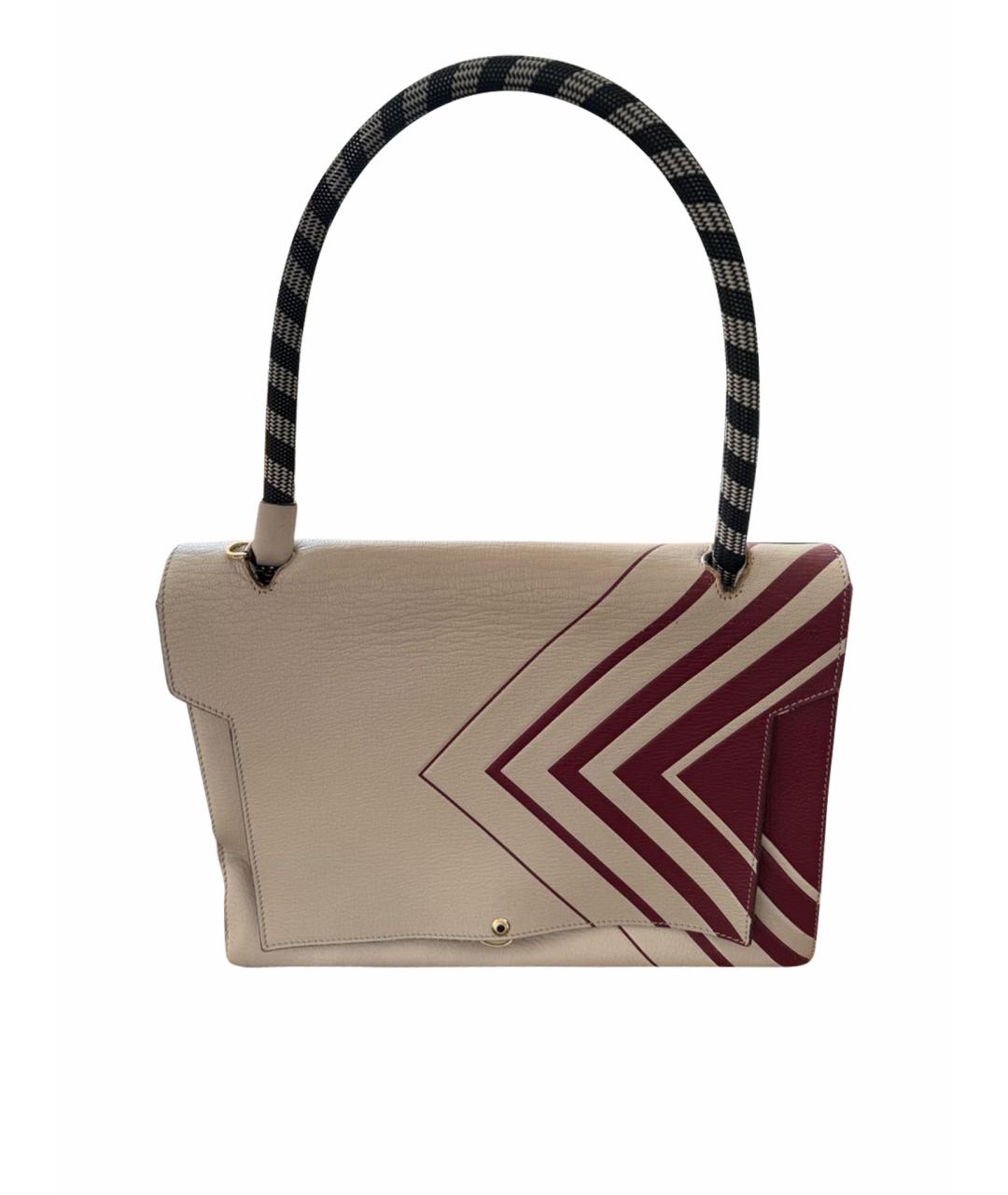 ANYA HINDMARCH Бежевая кожаная сумка тоут, фото 9