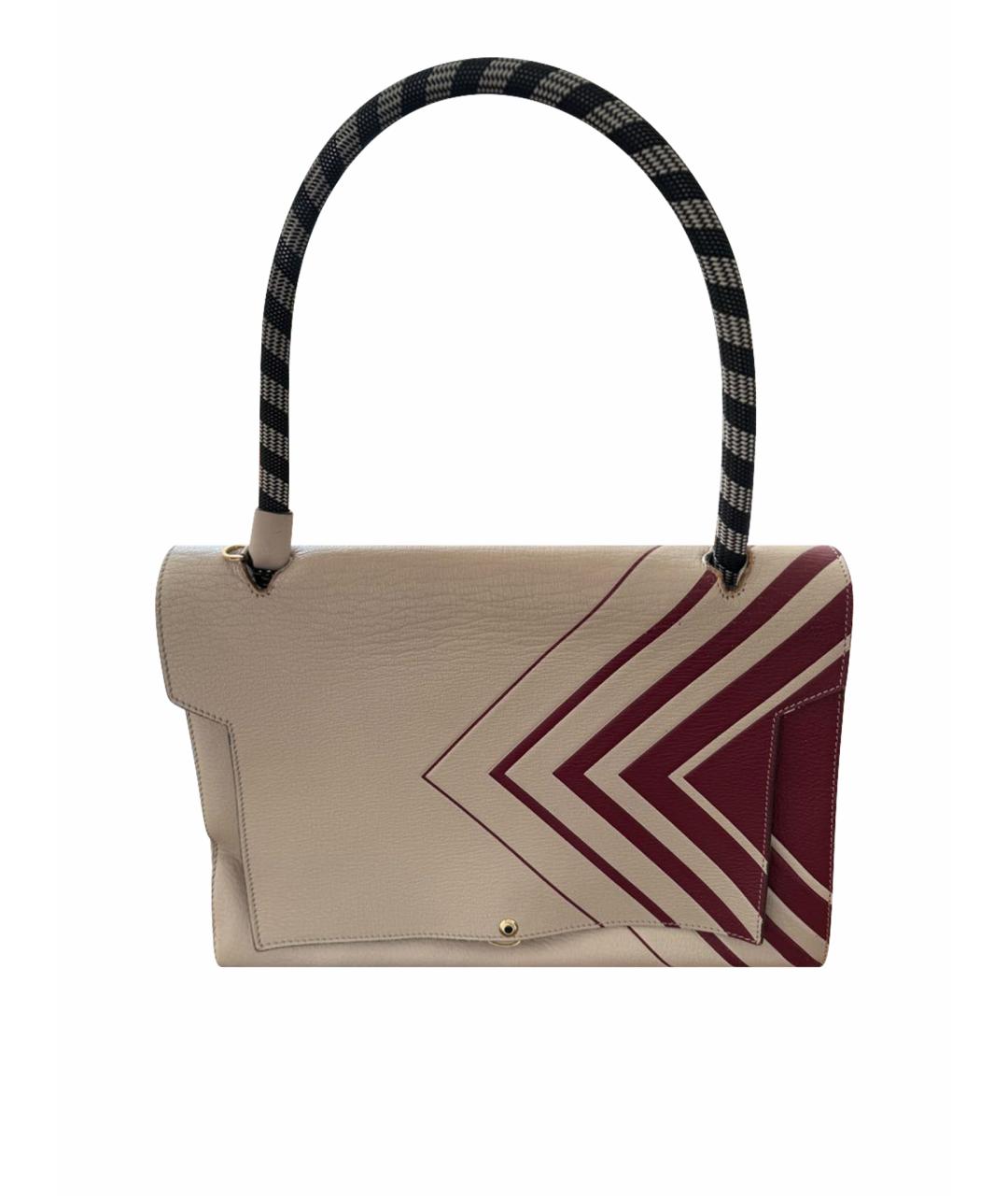 ANYA HINDMARCH Бежевая кожаная сумка тоут, фото 1