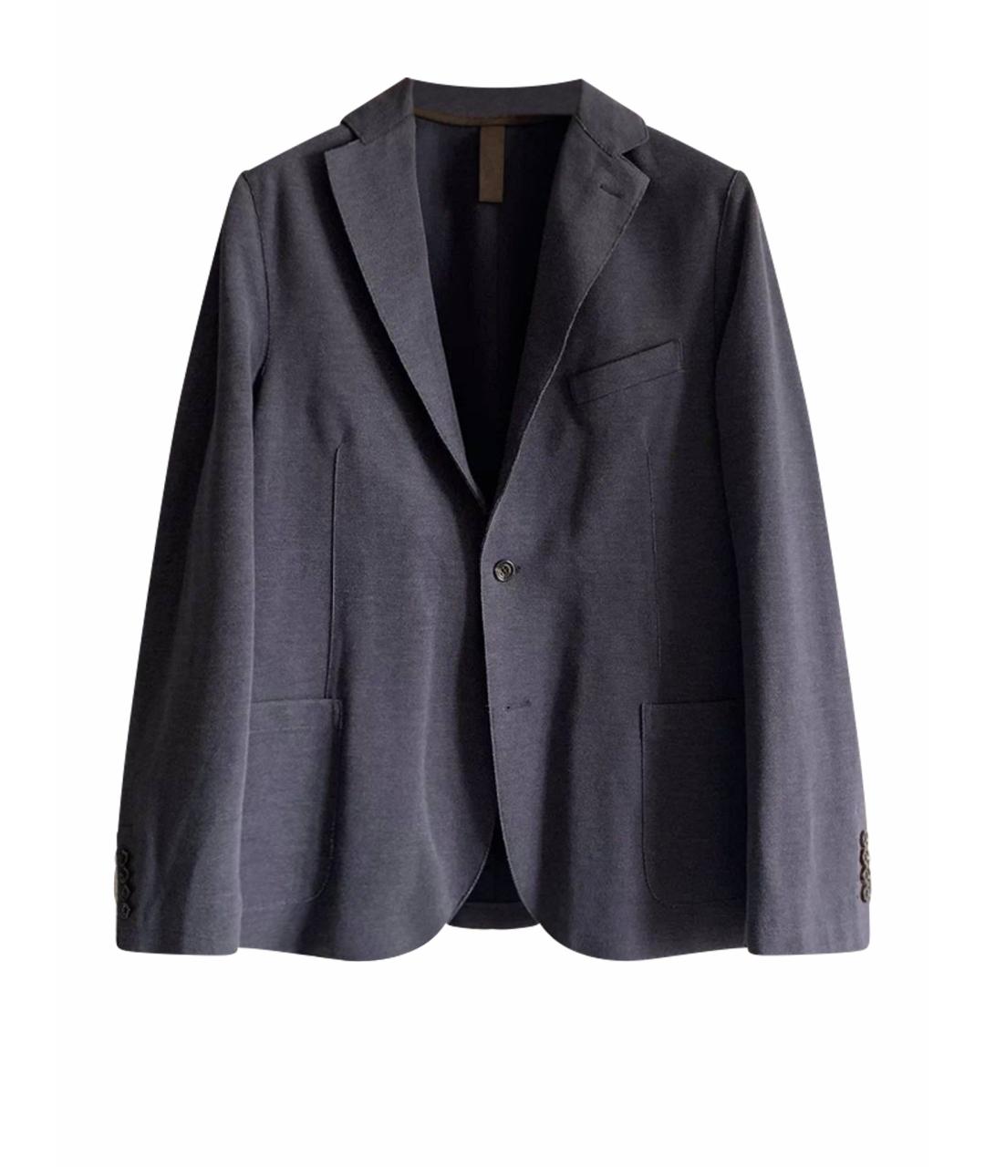 ELEVENTY Синий хлопковый пиджак, фото 1