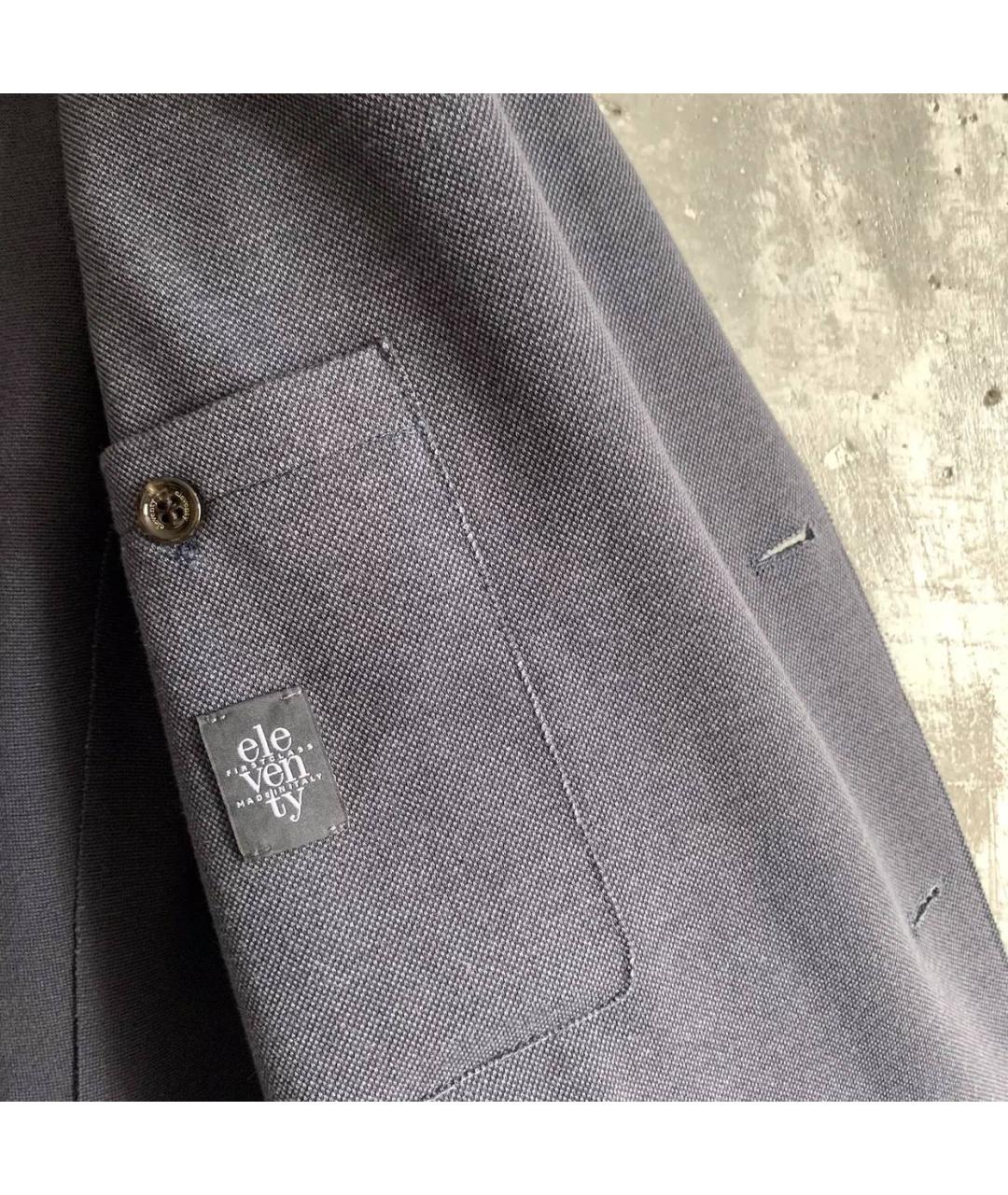 ELEVENTY Синий хлопковый пиджак, фото 4