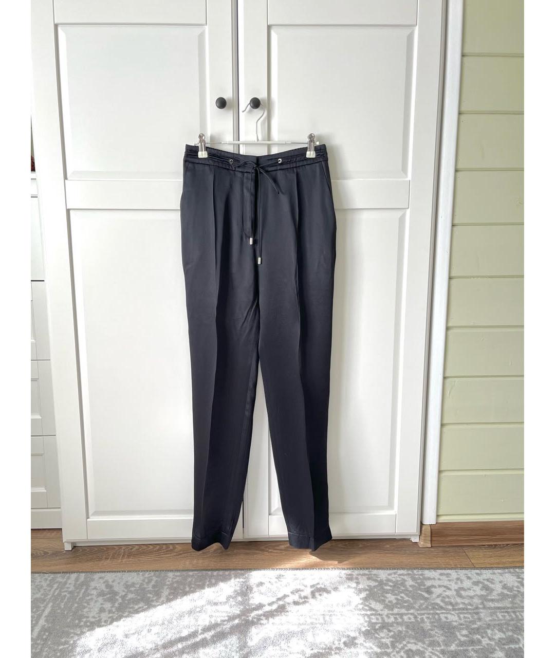 HUGO Черные вискозные брюки узкие, фото 9