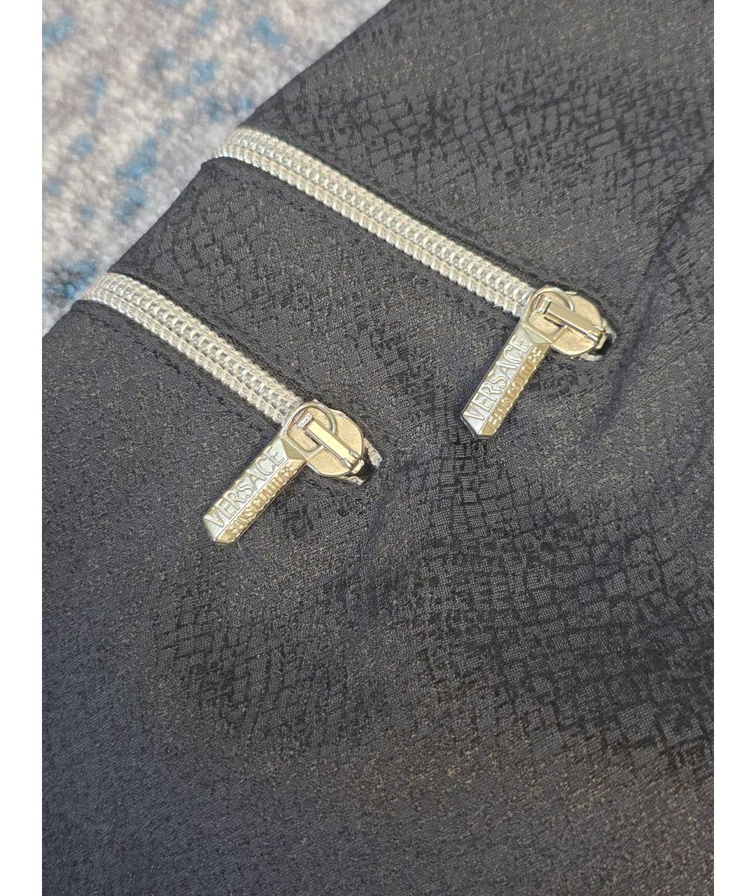 VERSACE JEANS COUTURE Черная вискозная юбка мини, фото 3