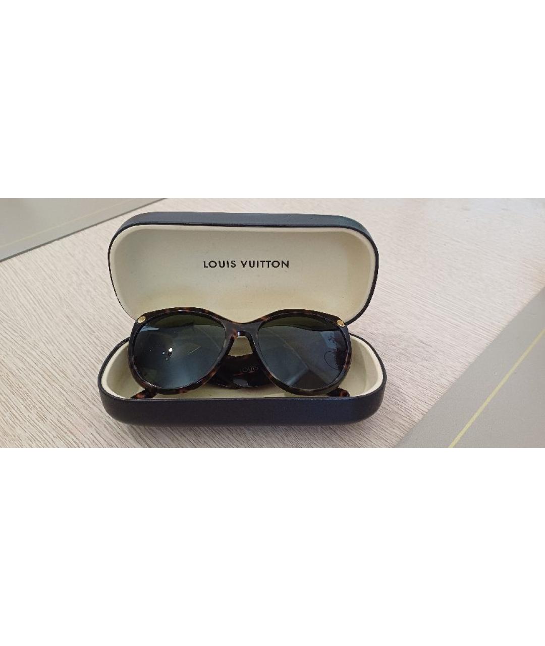 LOUIS VUITTON Коричневые пластиковые солнцезащитные очки, фото 4