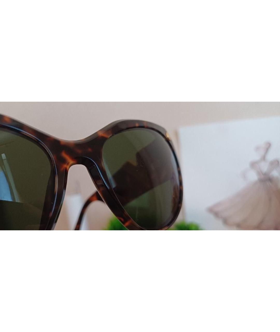 LOUIS VUITTON Коричневые пластиковые солнцезащитные очки, фото 5