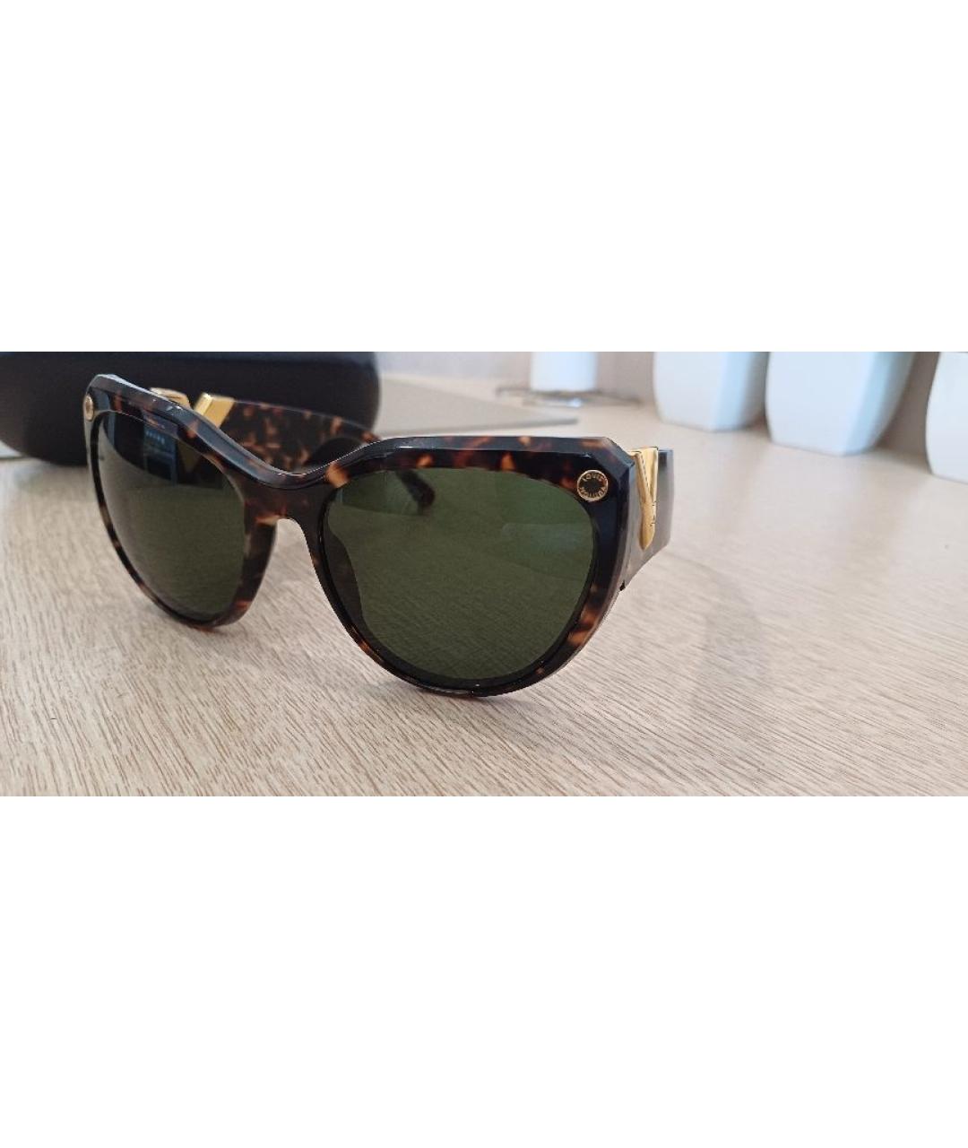 LOUIS VUITTON Коричневые пластиковые солнцезащитные очки, фото 2