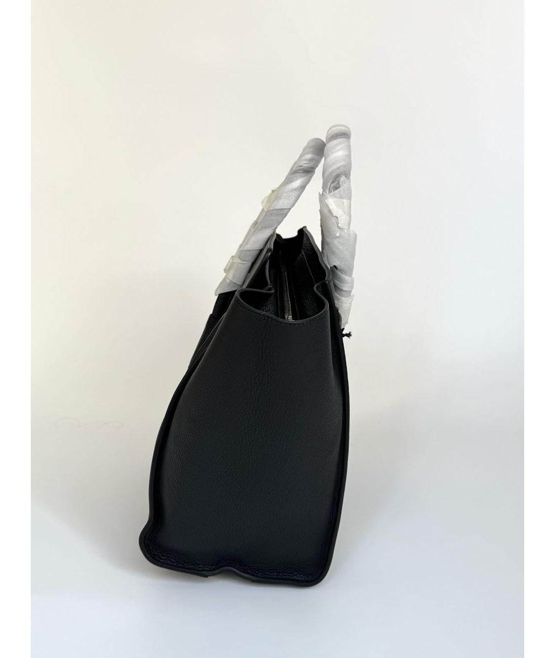 CELINE Черная кожаная сумка тоут, фото 6