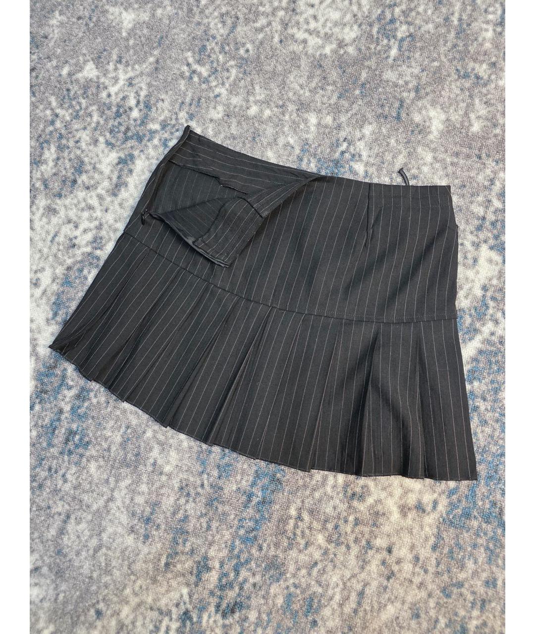 PINKO Черная вискозная юбка мини, фото 3