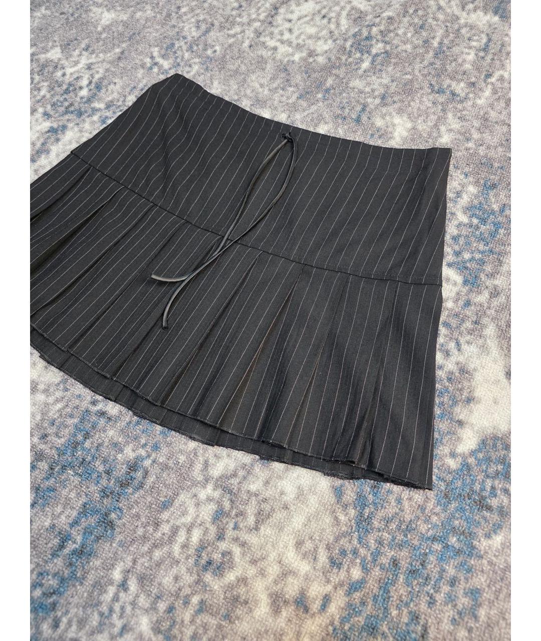 PINKO Черная вискозная юбка мини, фото 2