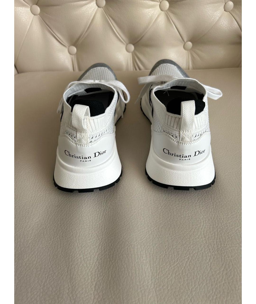 CHRISTIAN DIOR Белые текстильные кроссовки, фото 4