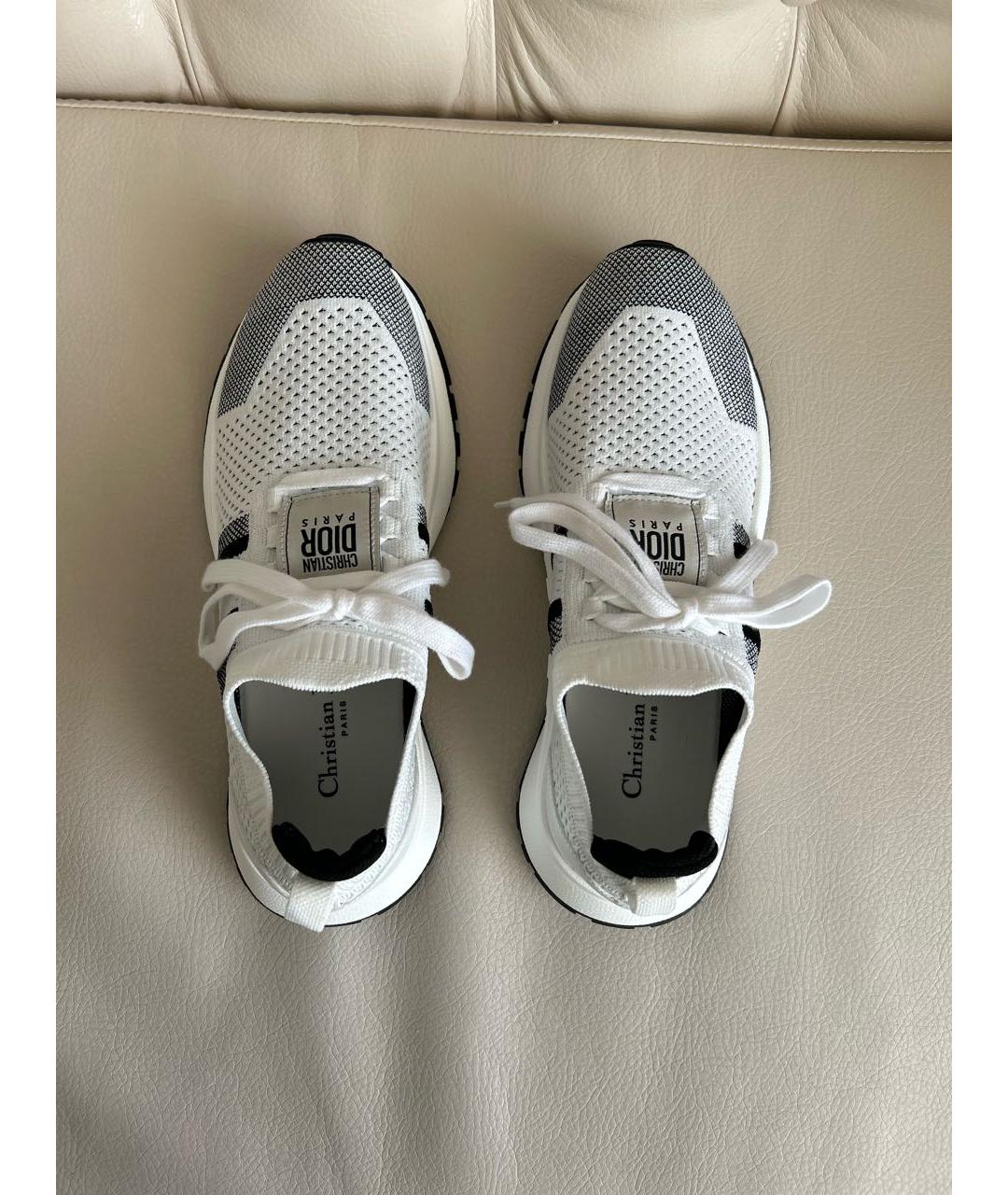 CHRISTIAN DIOR Белые текстильные кроссовки, фото 3