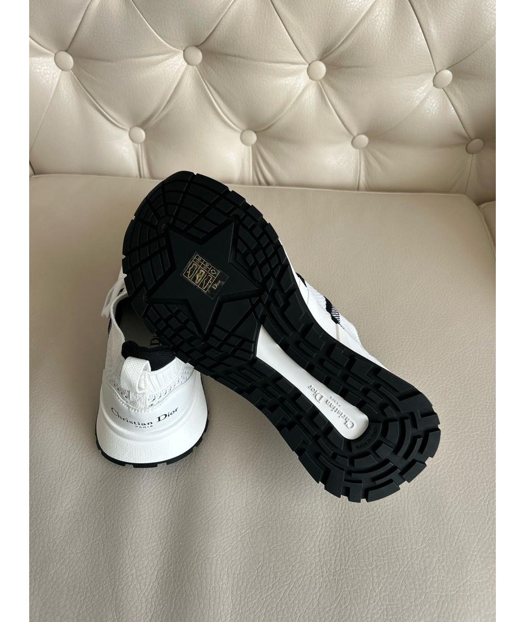 CHRISTIAN DIOR Белые текстильные кроссовки, фото 5