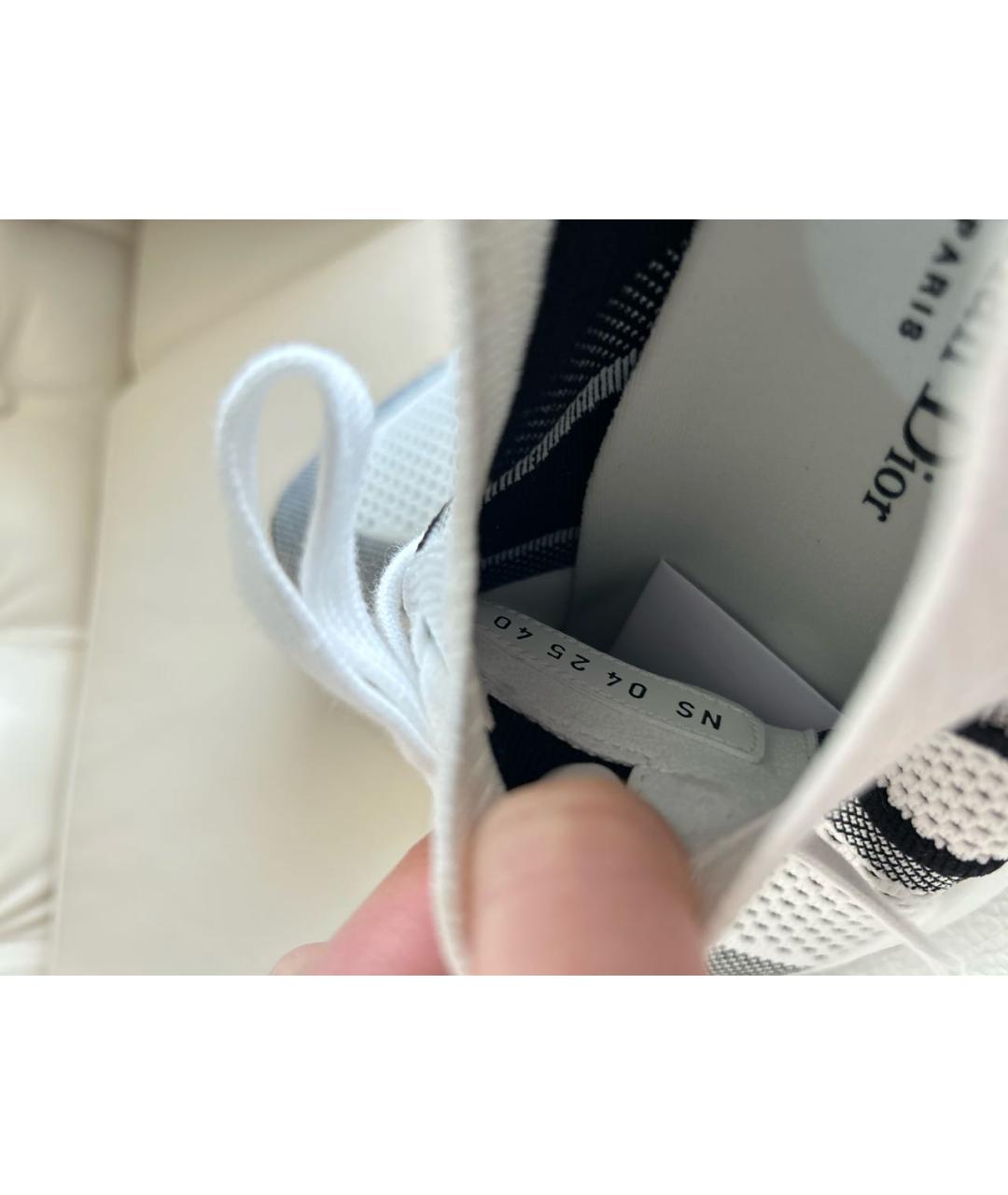 CHRISTIAN DIOR Белые текстильные кроссовки, фото 6