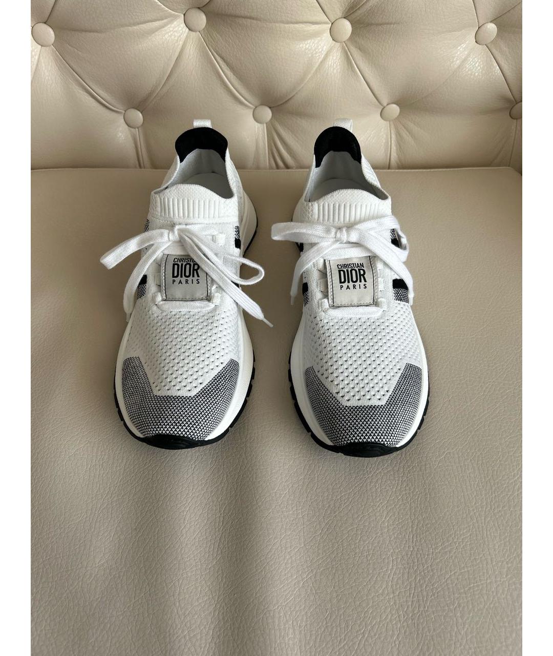 CHRISTIAN DIOR Белые текстильные кроссовки, фото 2