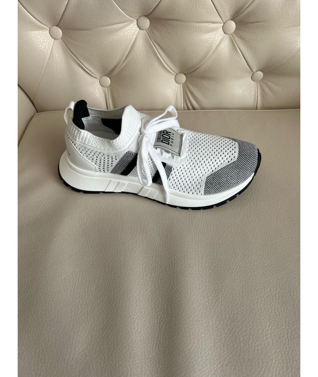 CHRISTIAN DIOR Белые текстильные кроссовки, фото 8