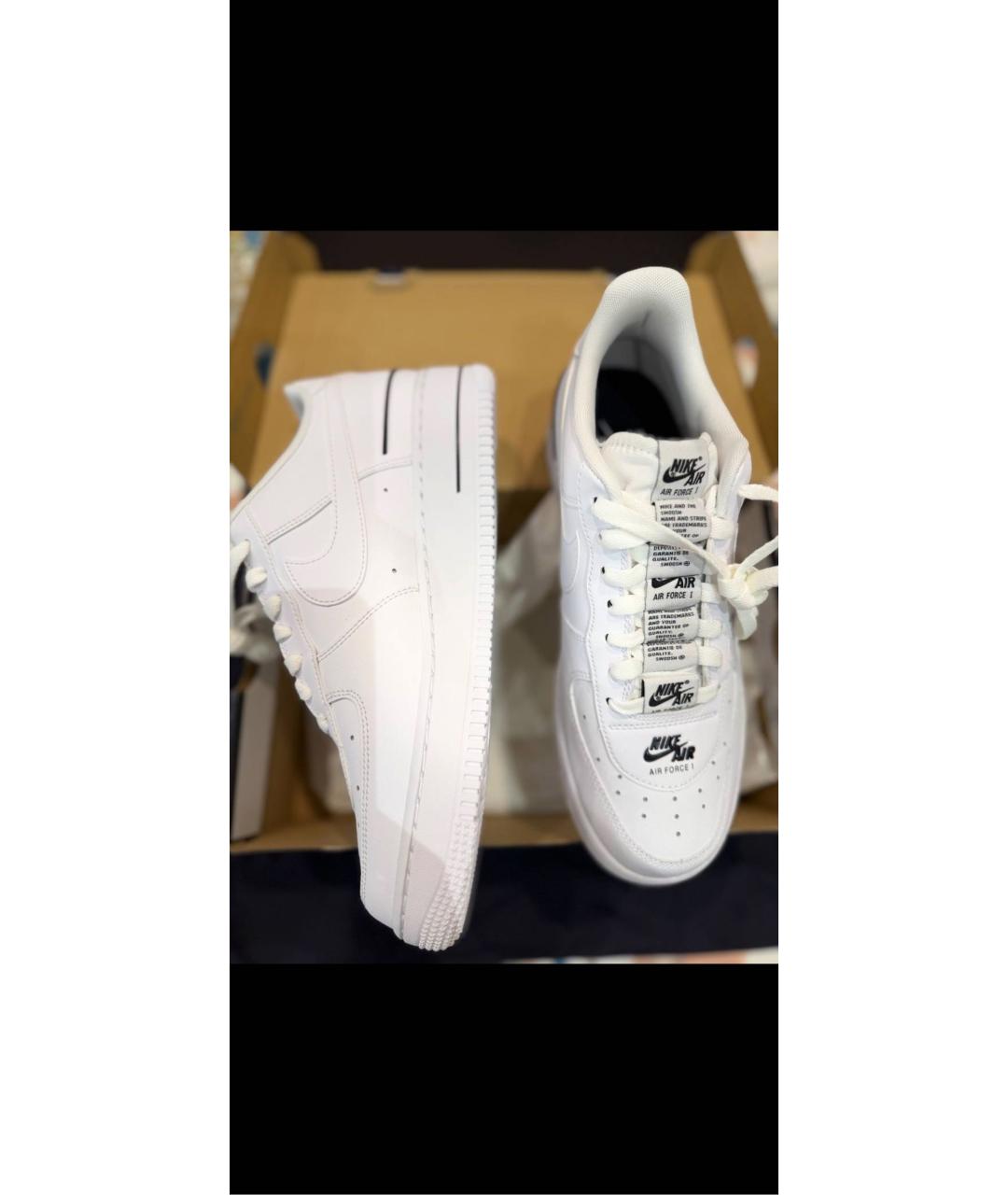 NIKE Белые кожаные кроссовки, фото 3