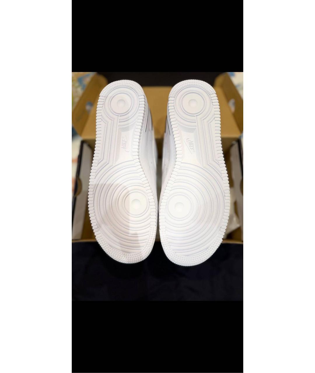 NIKE Белые кожаные кроссовки, фото 8