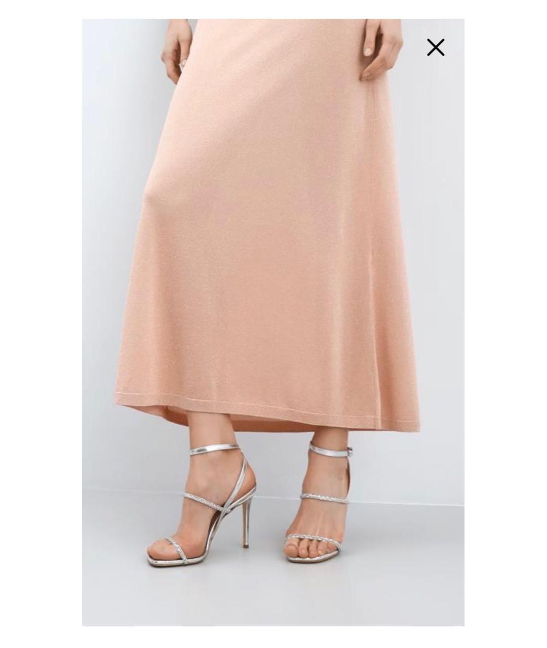 Principe di Bologna Серебряные кожаные босоножки, фото 3