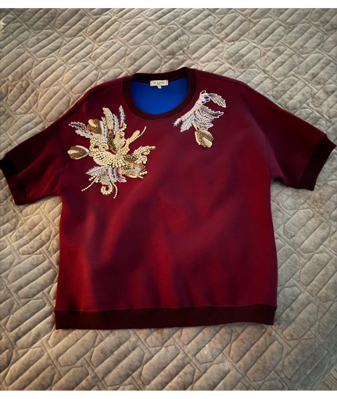 ETRO Бордовая футболка, фото 5