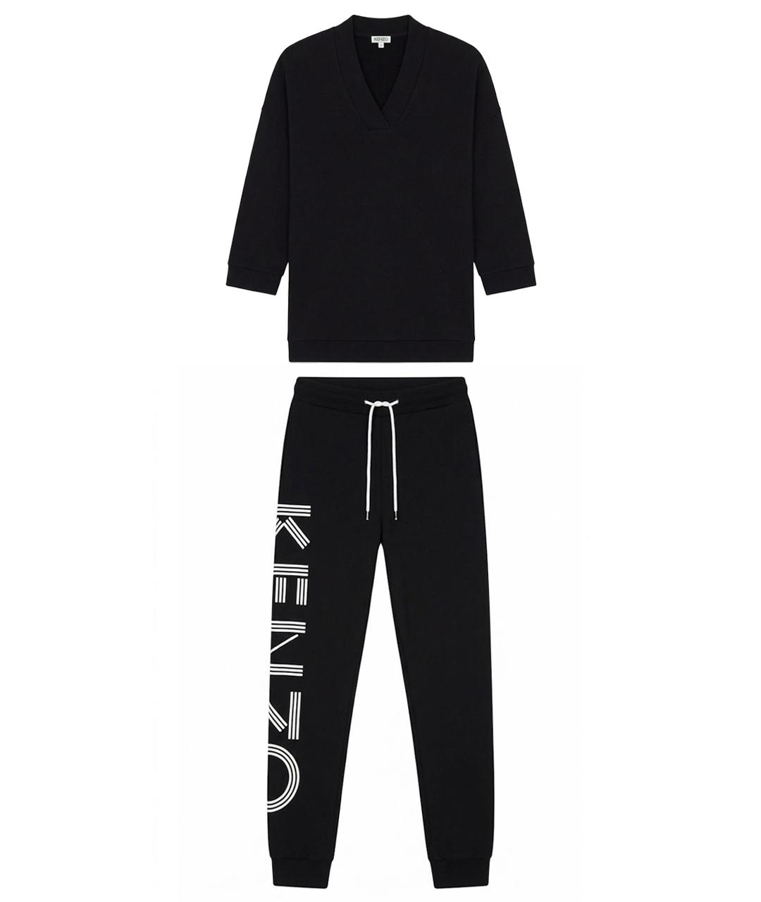 KENZO Черный хлопковый спортивные костюмы, фото 1