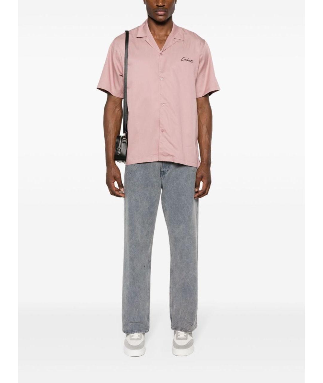 CARHARTT Розовая хлопковая кэжуал рубашка, фото 3