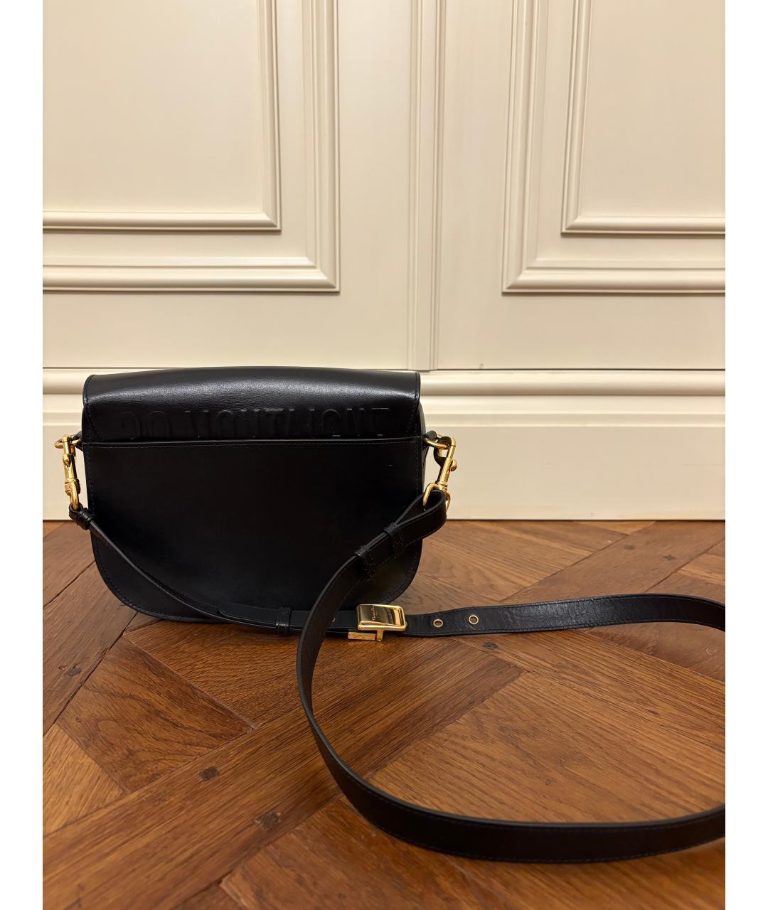 CHRISTIAN DIOR Черная кожаная сумка через плечо, фото 2