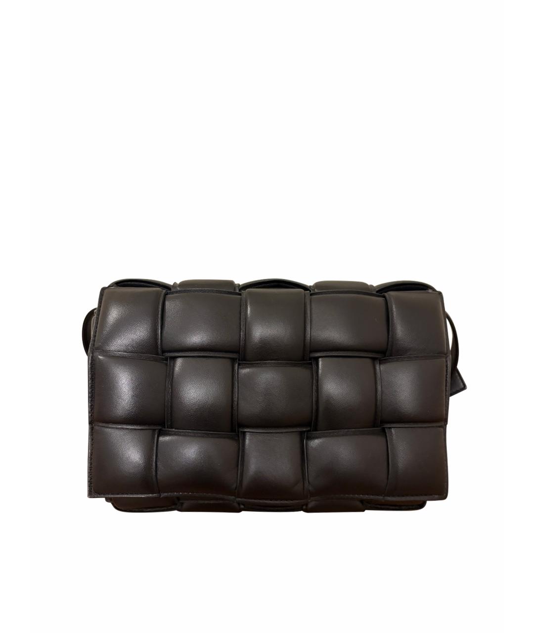 BOTTEGA VENETA Черная кожаная сумка через плечо, фото 1