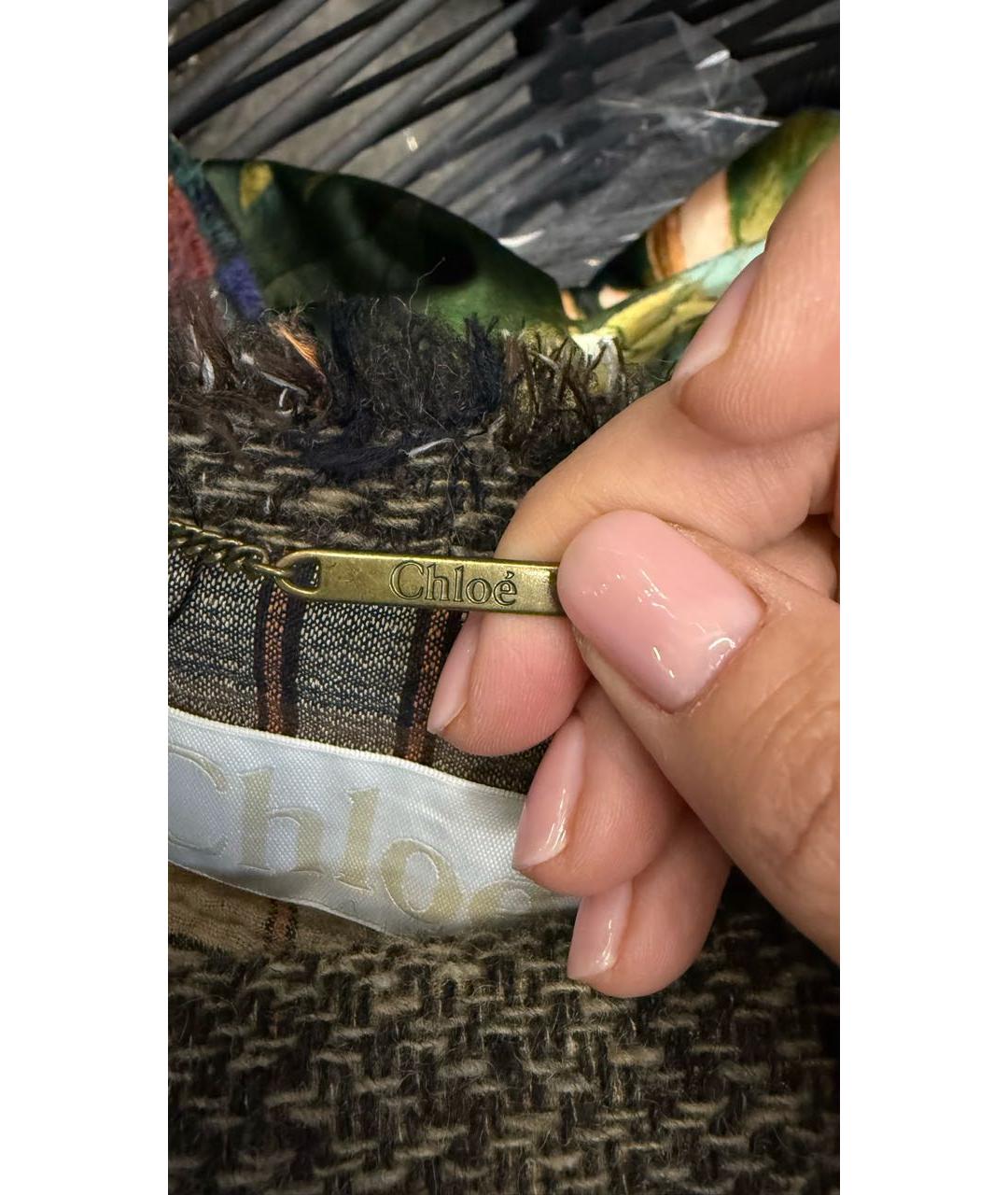 CHLOE Синее шерстяное пальто, фото 6